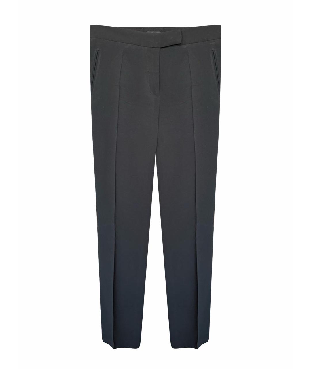 TOM FORD Черные вискозные прямые брюки, фото 1