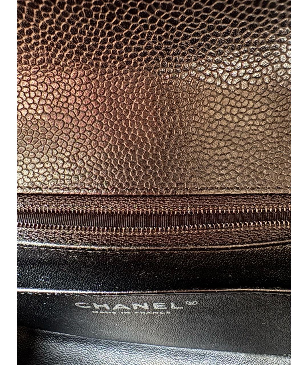 CHANEL Черная кожаная сумка через плечо, фото 4