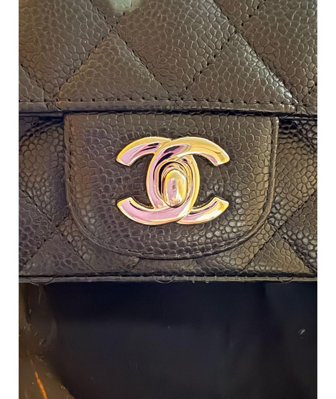 CHANEL Черная кожаная сумка через плечо, фото 6