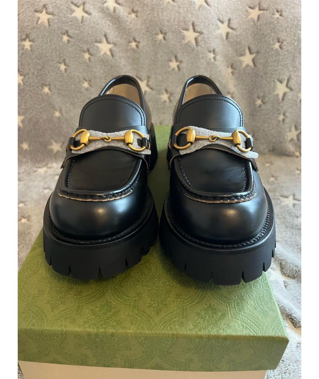 GUCCI Черные кожаные лоферы, фото 2
