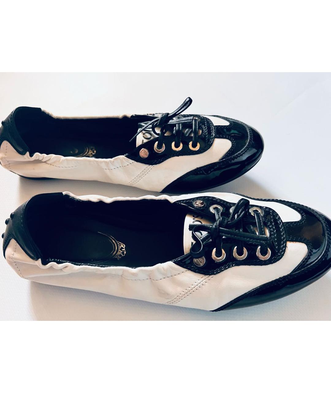 TOD'S Белые балетки из лакированной кожи, фото 8