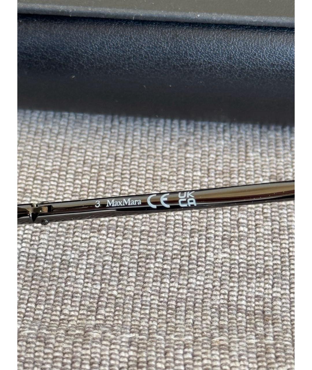 MAX MARA Черные металлические солнцезащитные очки, фото 5