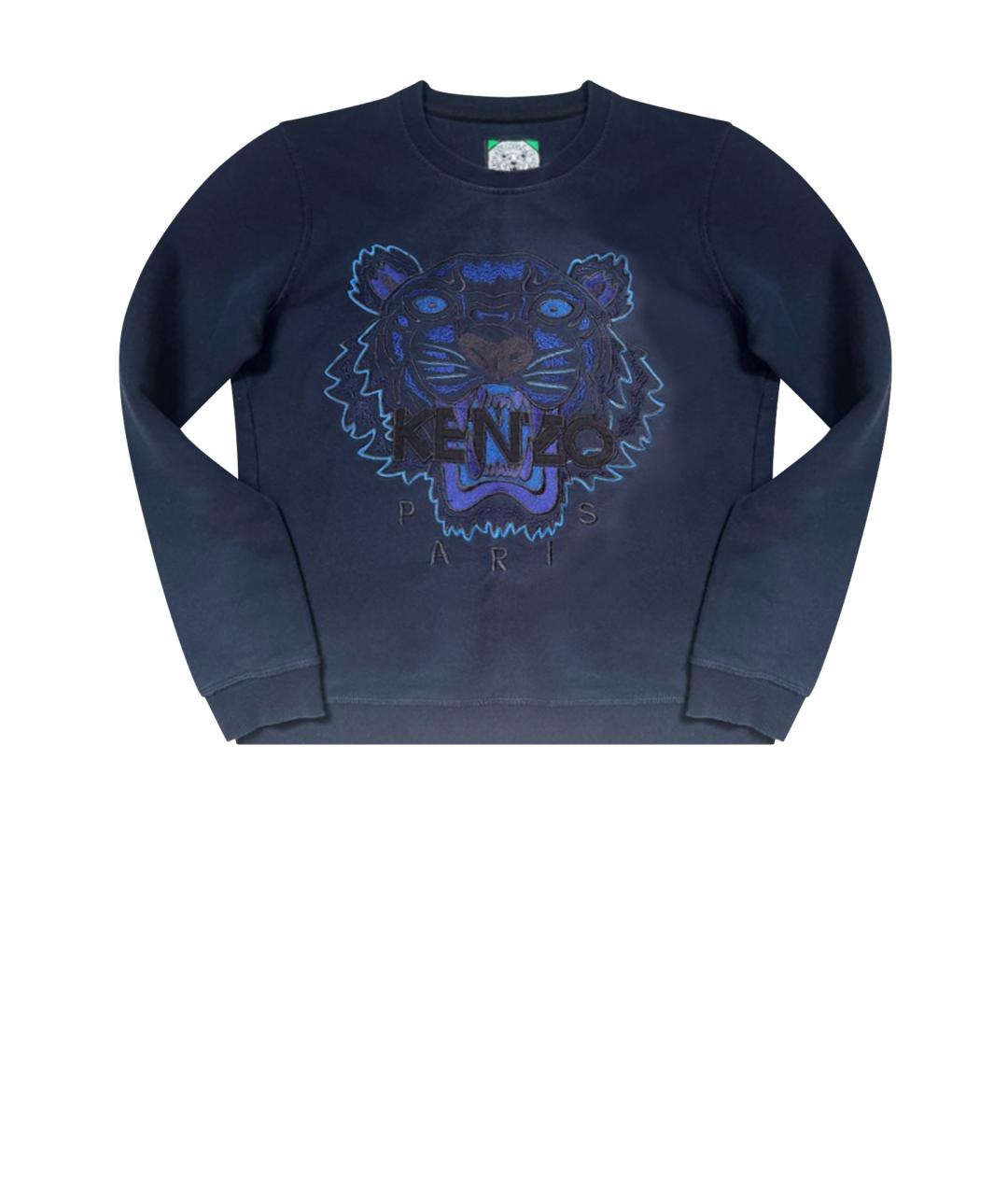 KENZO Темно-синий хлопковый джемпер / свитер, фото 1