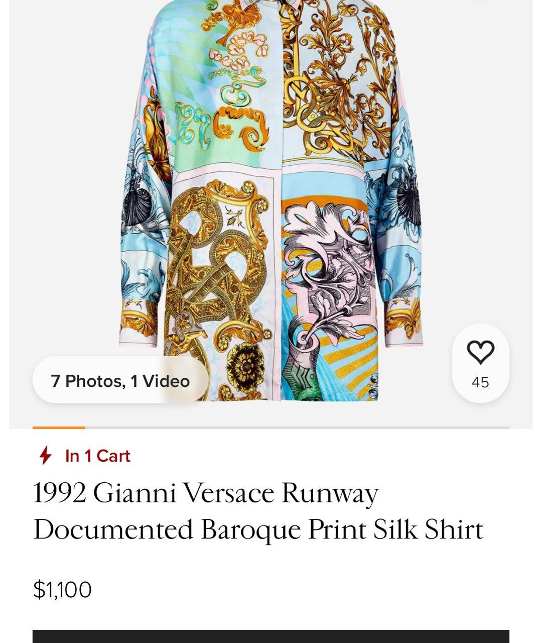 VERSACE Шелковая кэжуал рубашка, фото 5