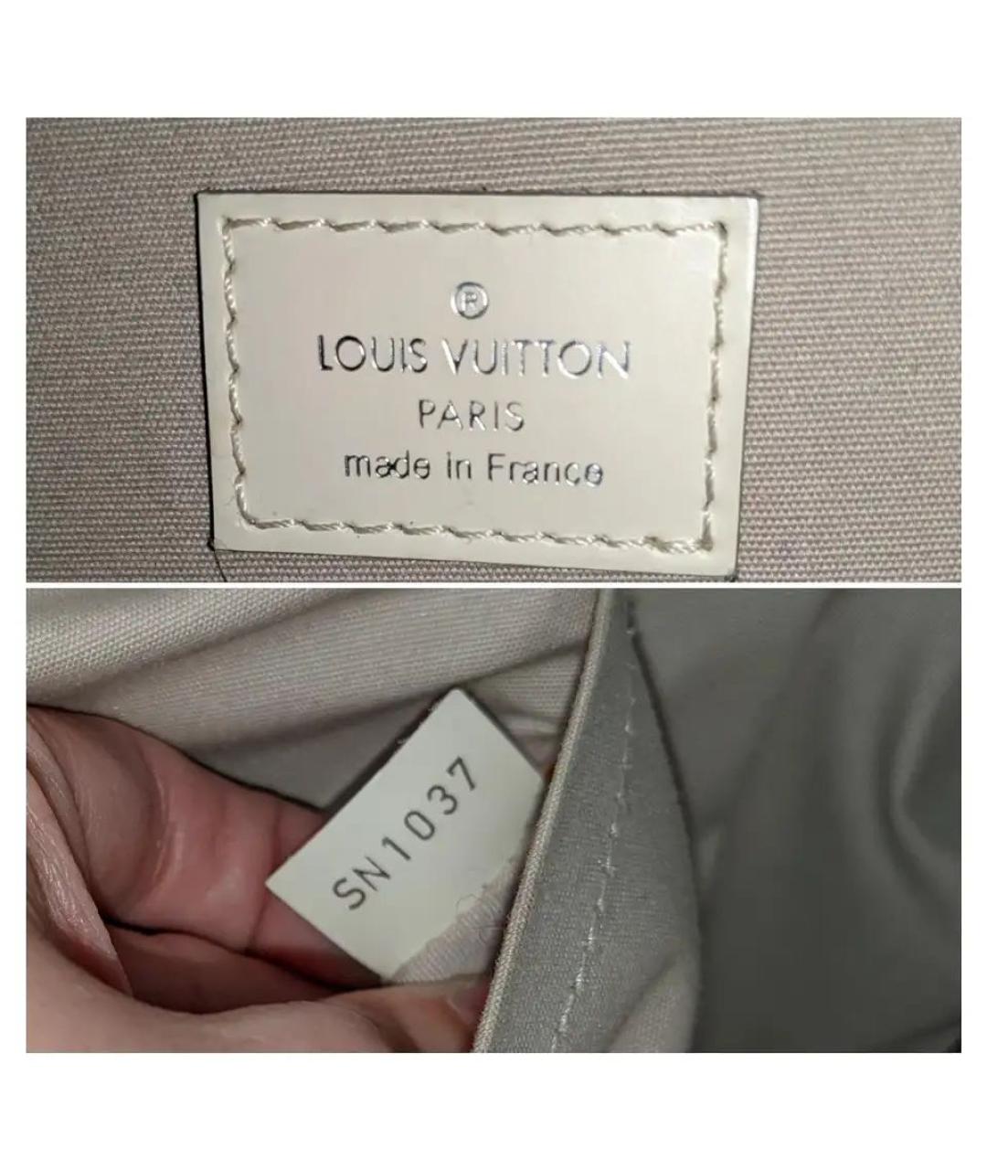 LOUIS VUITTON Белая кожаная сумка через плечо, фото 4