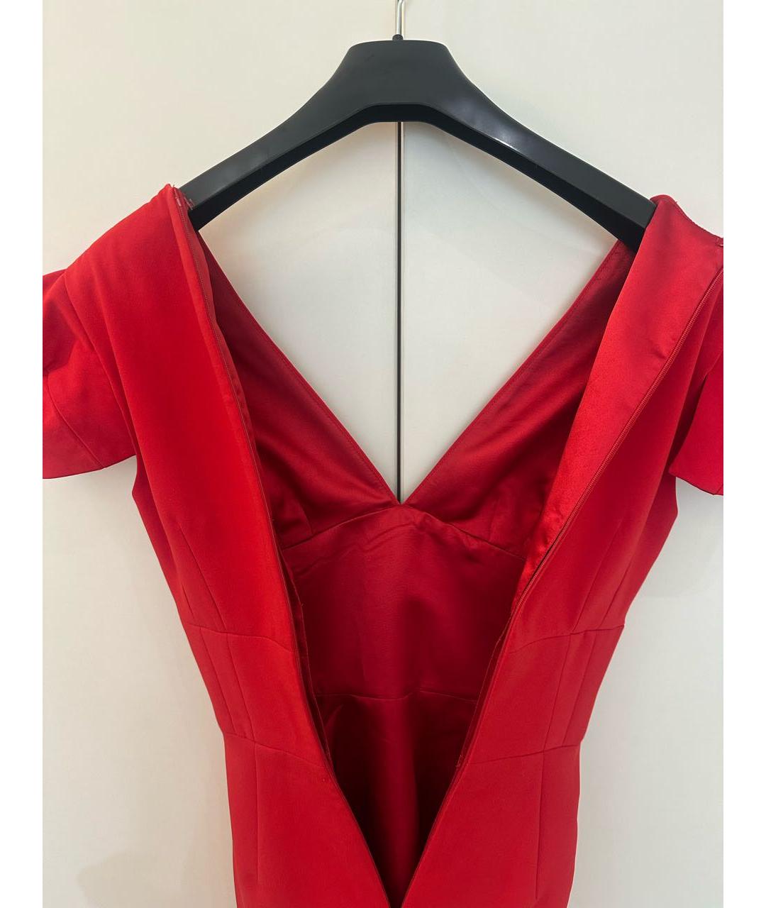 ALEXANDRE VAUTHIER Красное полиэстеровое коктейльное платье, фото 4