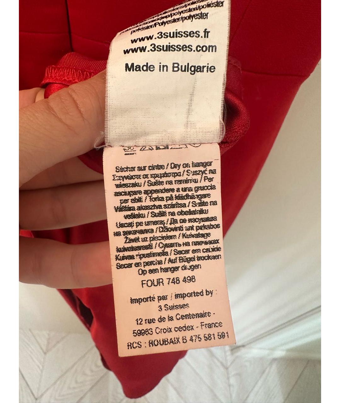 ALEXANDRE VAUTHIER Красное полиэстеровое коктейльное платье, фото 6
