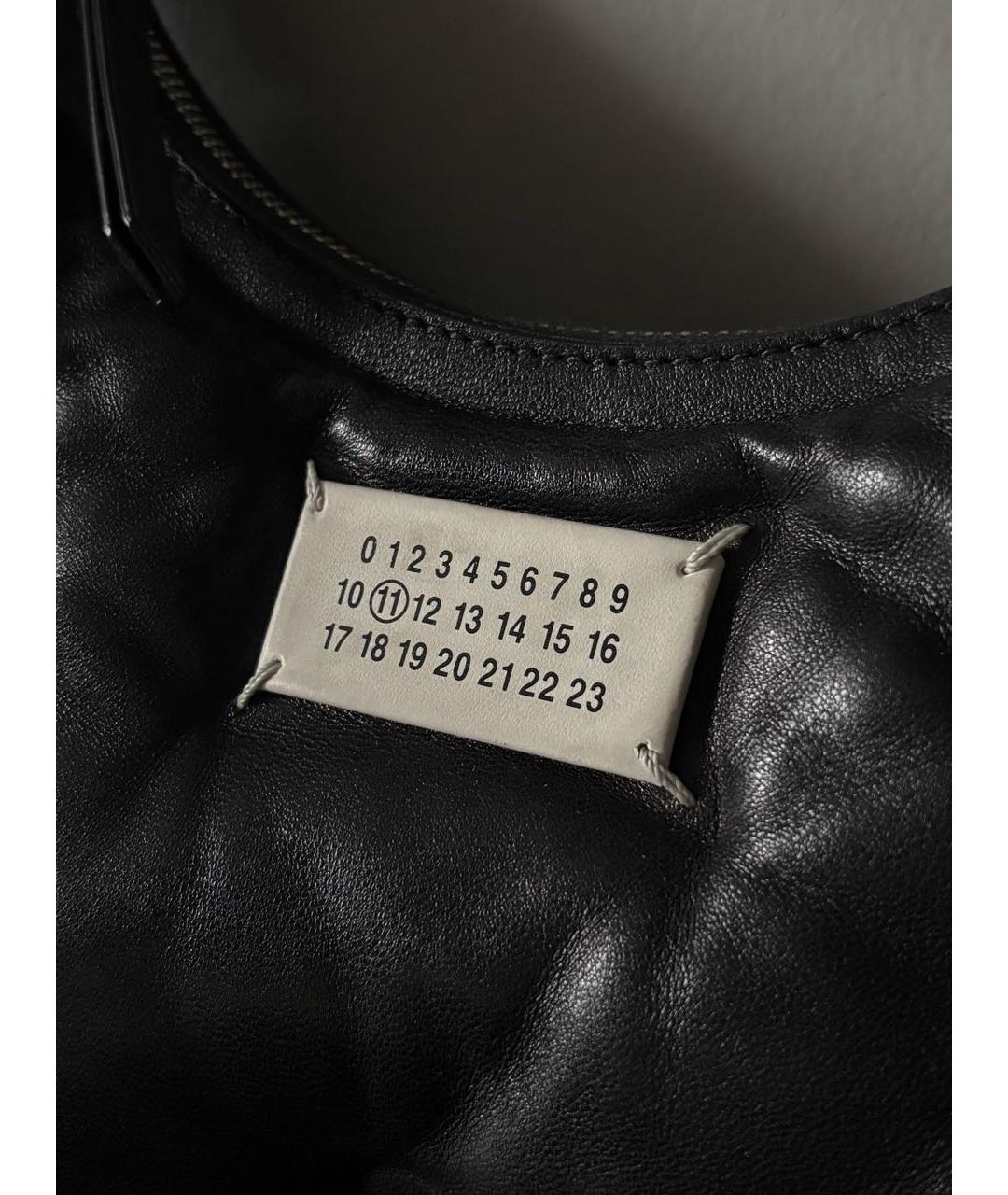 MAISON MARGIELA Черная кожаная сумка через плечо, фото 2