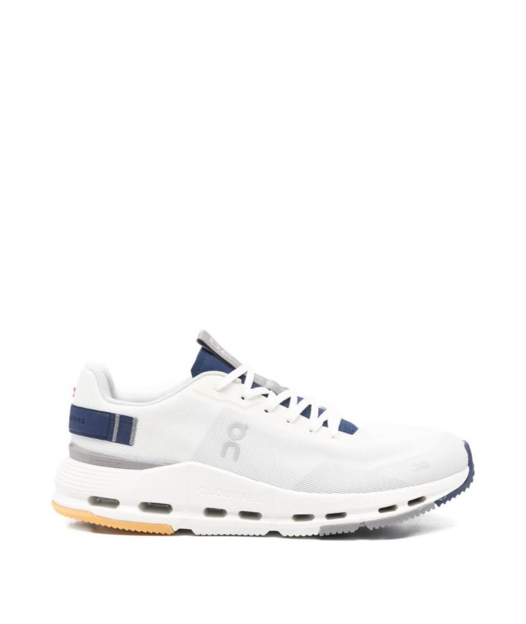 ON Белые текстильные низкие кроссовки / кеды, фото 1