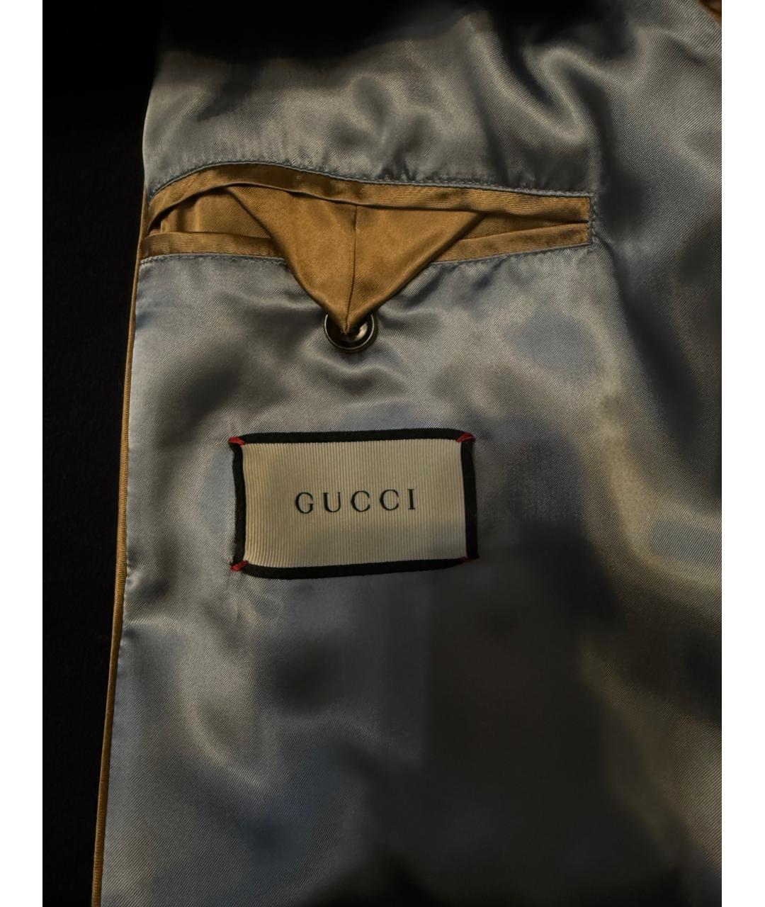 GUCCI Темно-синяя шерстяная куртка, фото 5