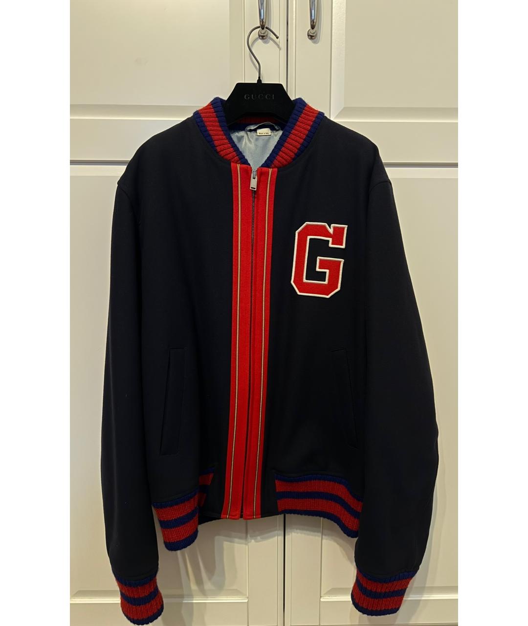 GUCCI Темно-синяя шерстяная куртка, фото 9