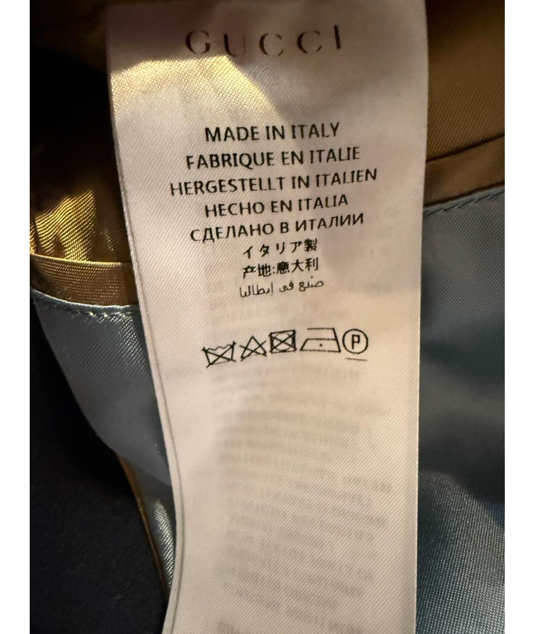 GUCCI Темно-синяя шерстяная куртка, фото 7