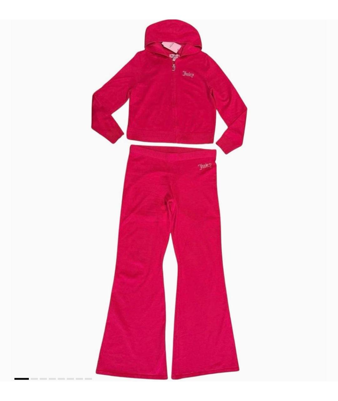 JUICY COUTURE Розовый вискозный костюм с брюками, фото 6