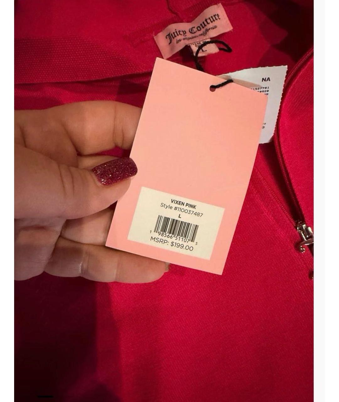 JUICY COUTURE Розовый вискозный костюм с брюками, фото 4