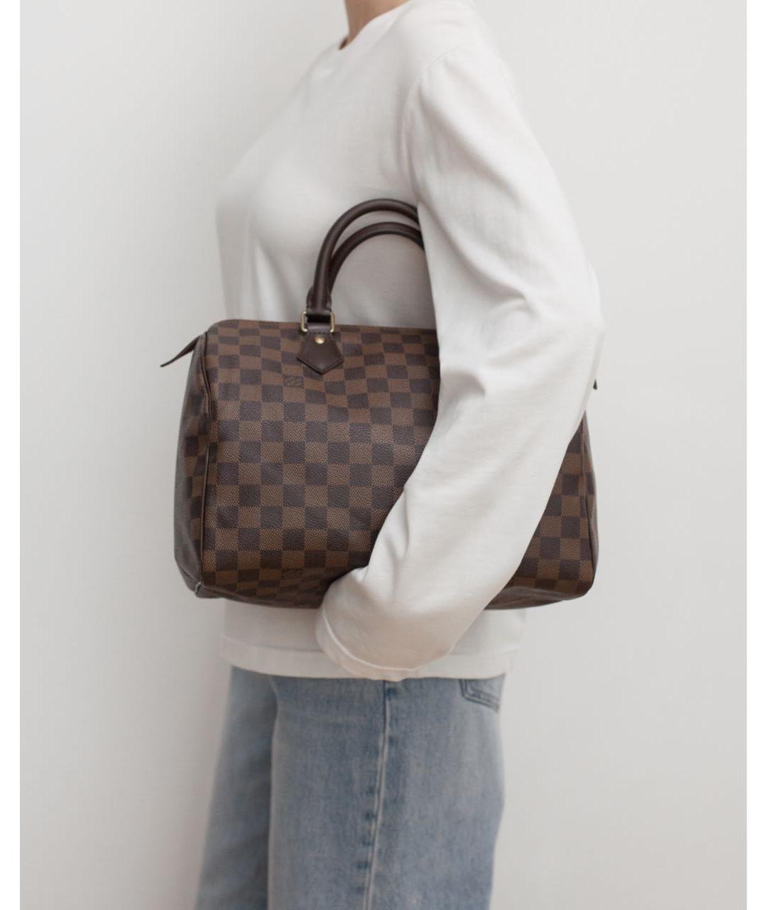 LOUIS VUITTON Коричневая сумка с короткими ручками, фото 5