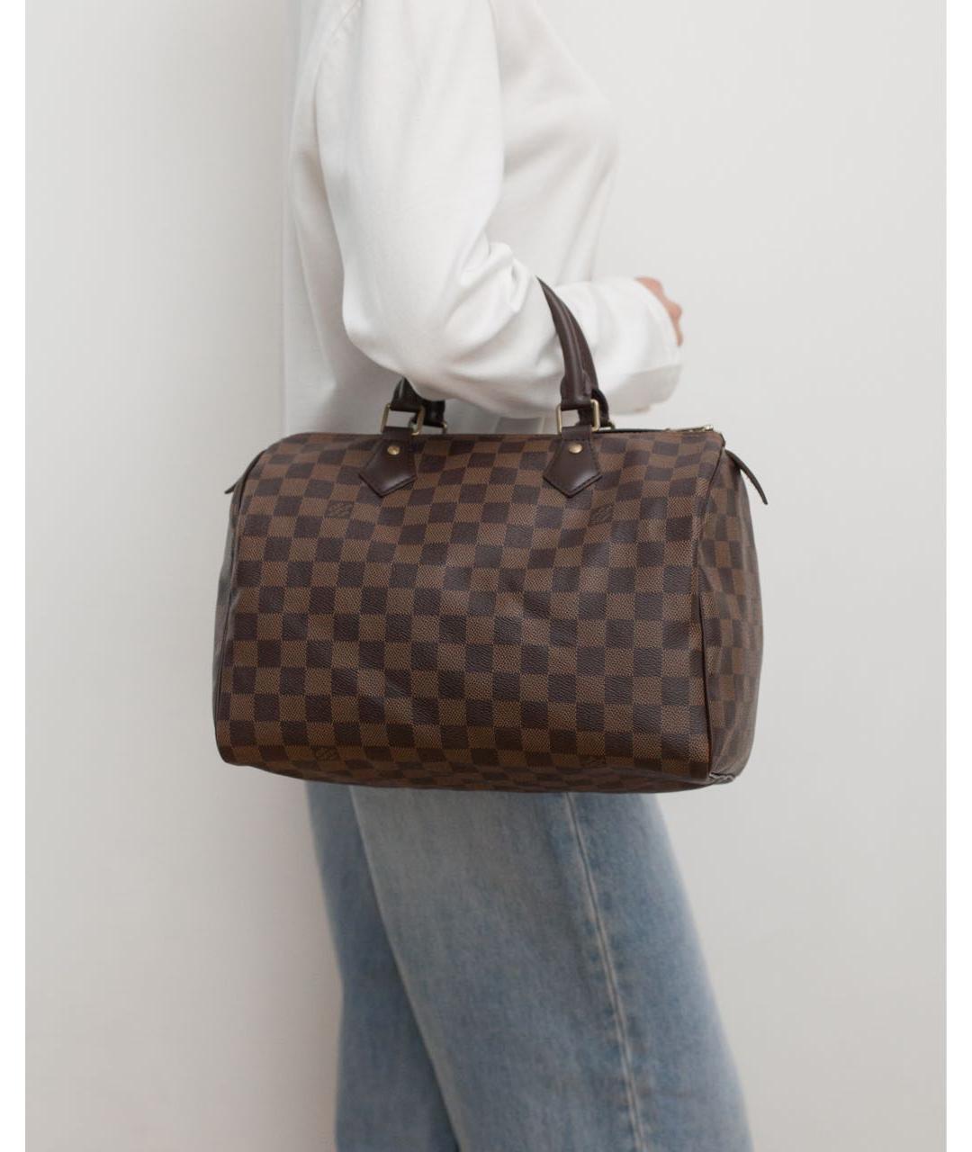 LOUIS VUITTON Коричневая сумка с короткими ручками, фото 3