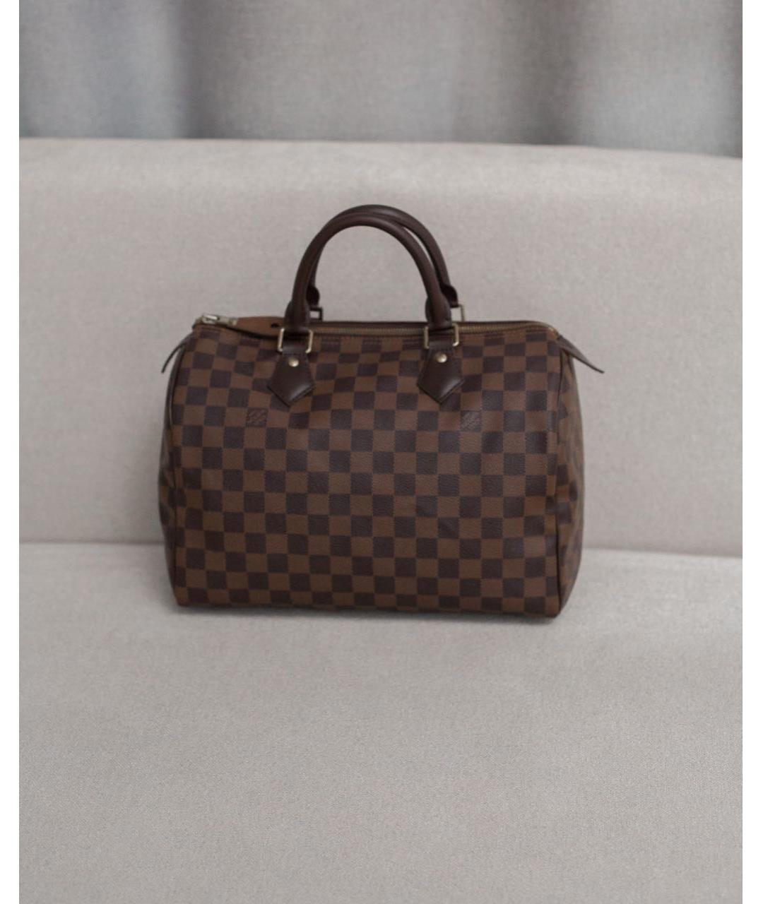 LOUIS VUITTON Коричневая сумка с короткими ручками, фото 9