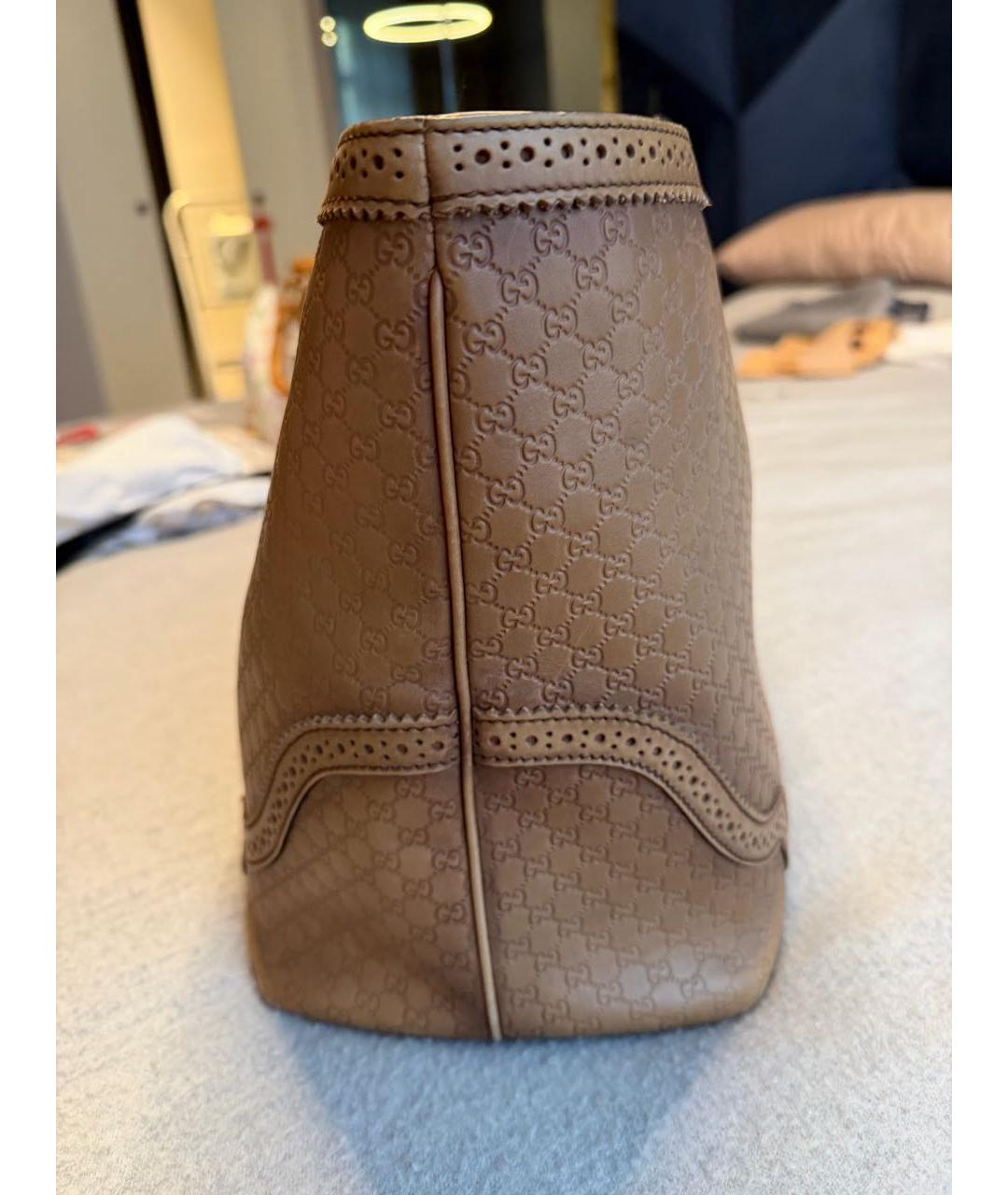 GUCCI Голубая кожаная сумка тоут, фото 2