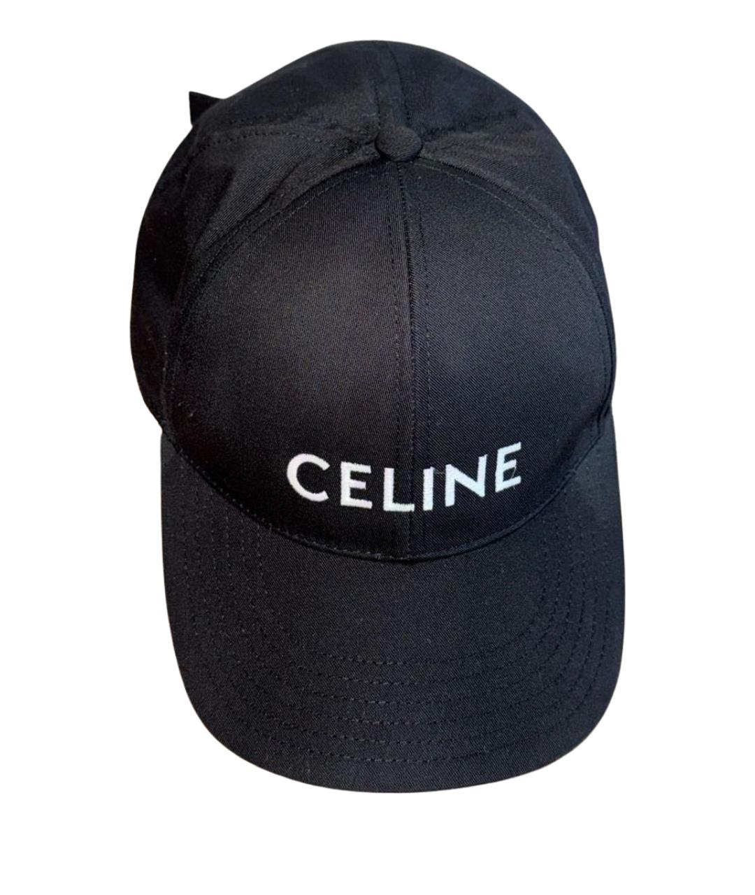 CELINE Черная хлопковая кепка, фото 1