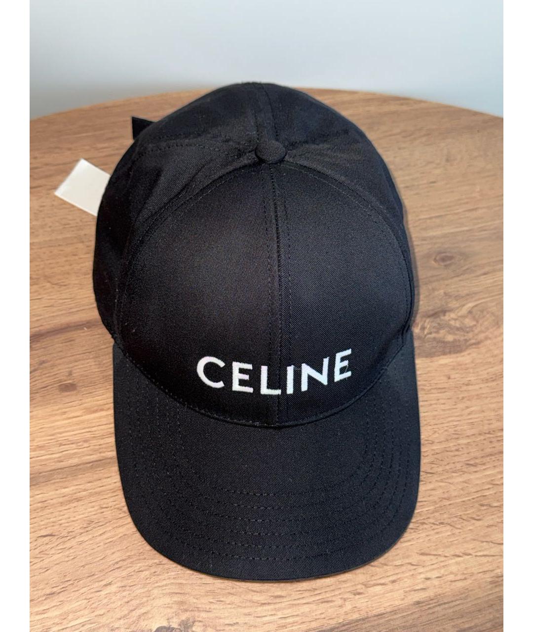 CELINE Черная хлопковая кепка, фото 5