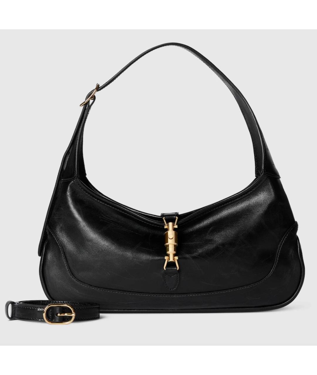 GUCCI Черная кожаная сумка с короткими ручками, фото 4