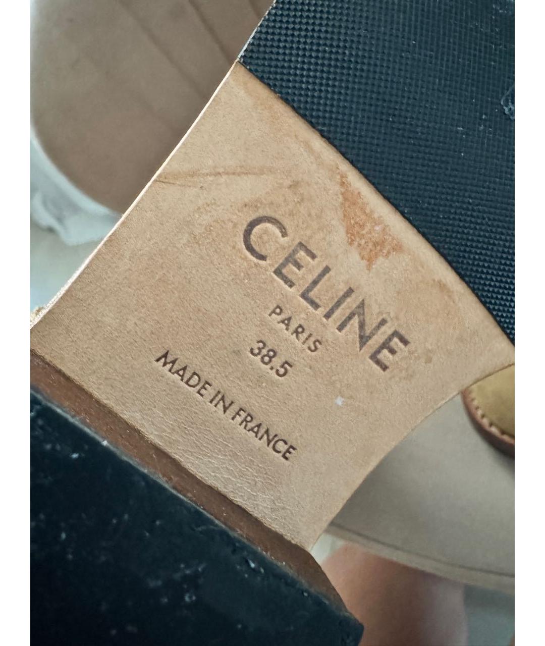 CELINE Бежевые замшевые сапоги, фото 4