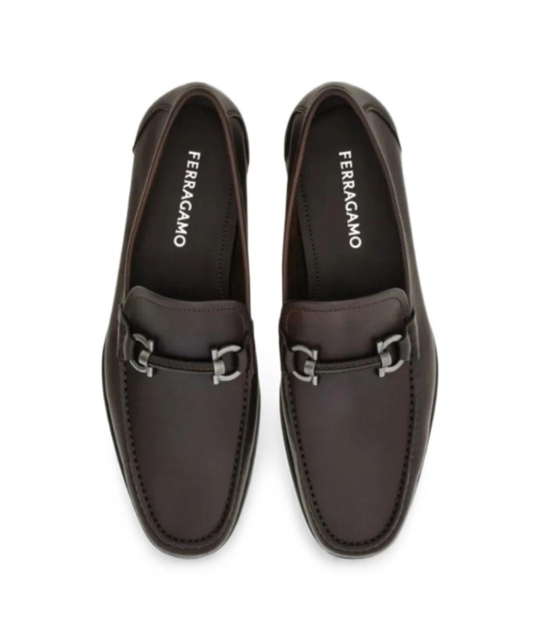 FERRAGAMO Коричневые кожаные туфли, фото 2