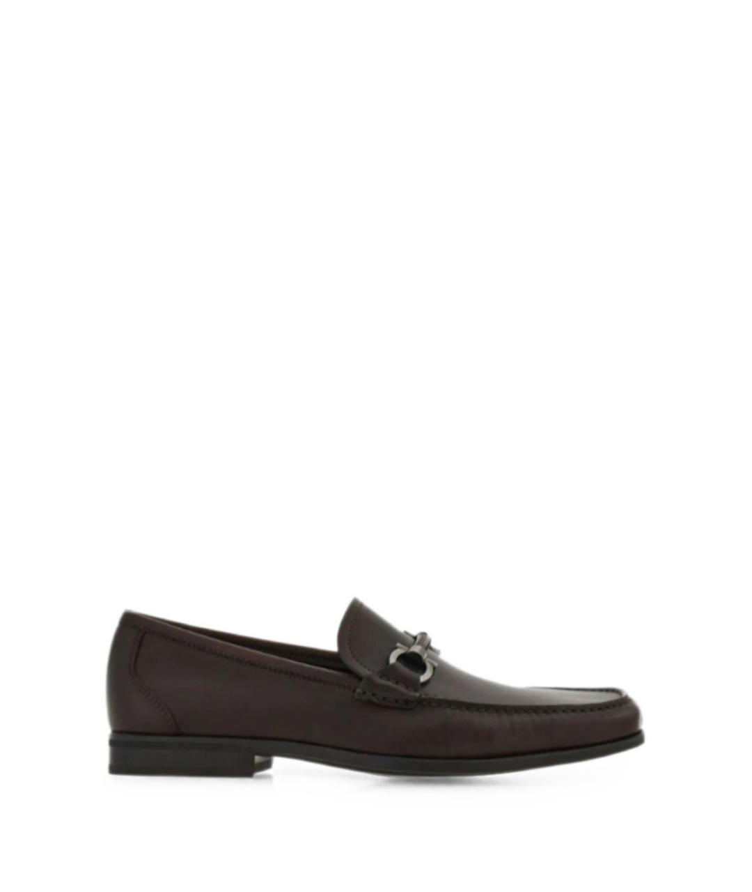 FERRAGAMO Коричневые кожаные туфли, фото 4