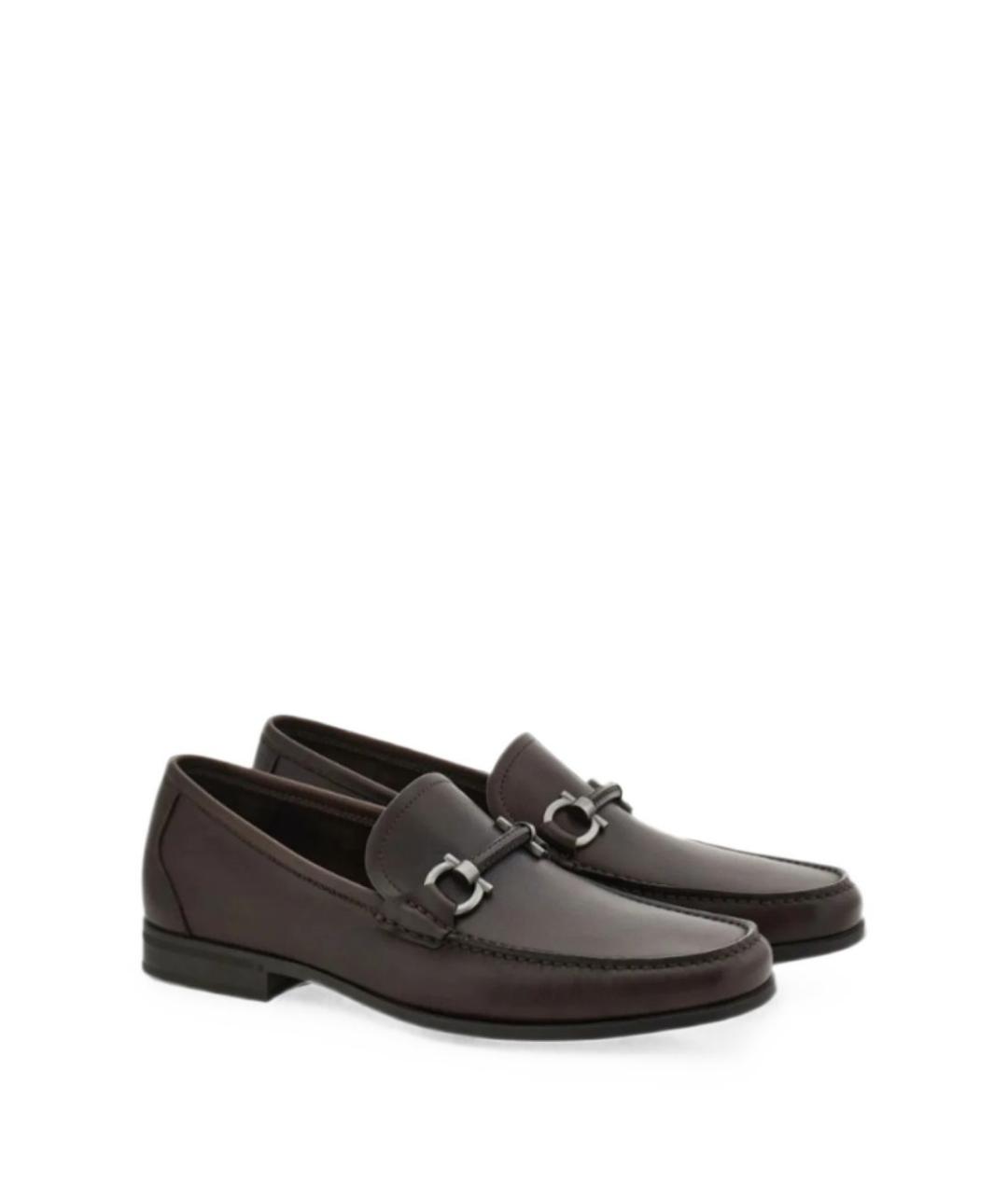 FERRAGAMO Коричневые кожаные туфли, фото 1