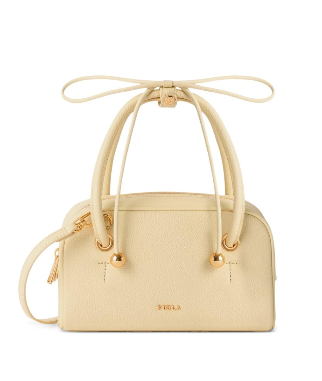 FURLA Бежевая кожаная сумка тоут, фото 1