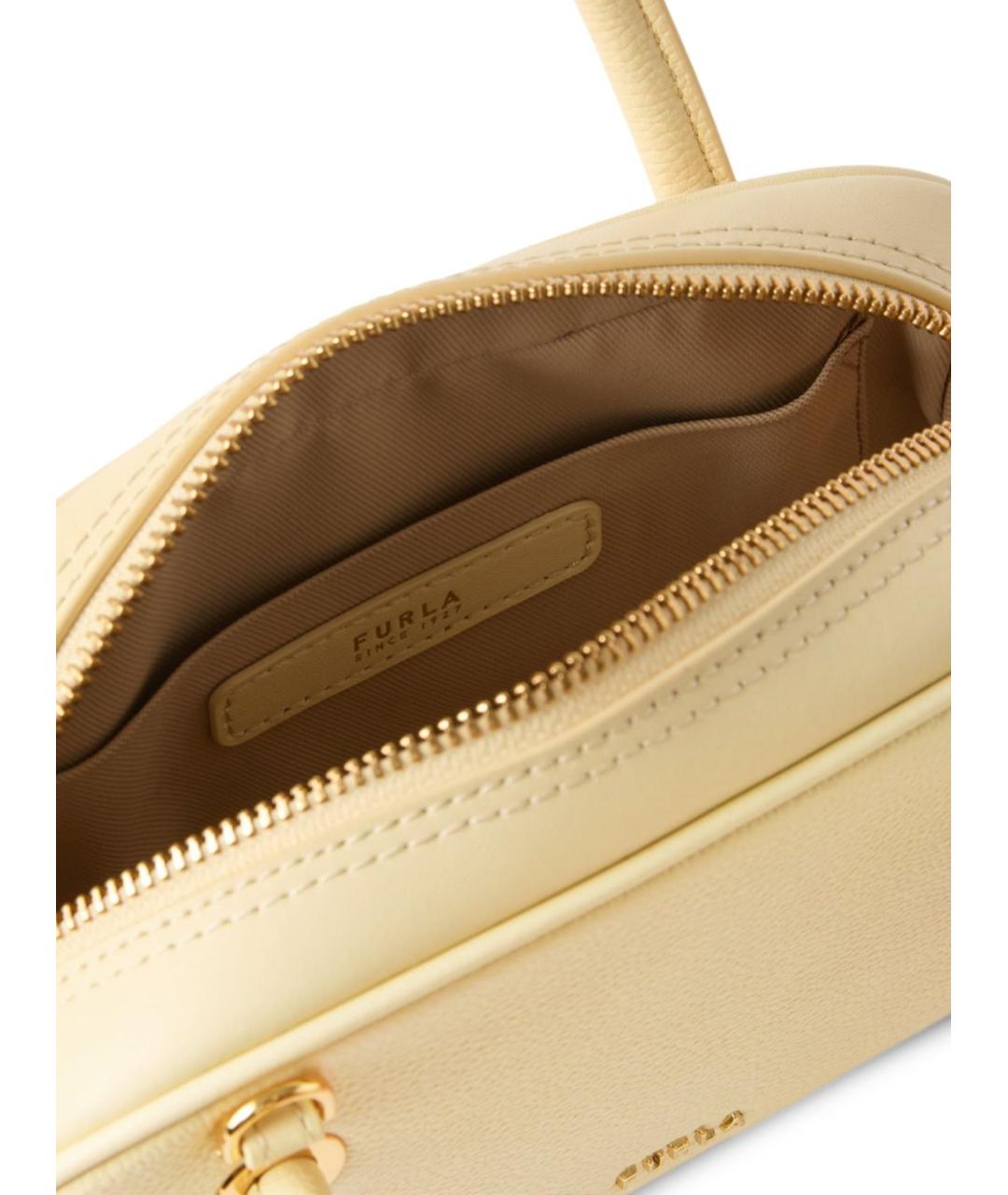 FURLA Бежевая кожаная сумка тоут, фото 4