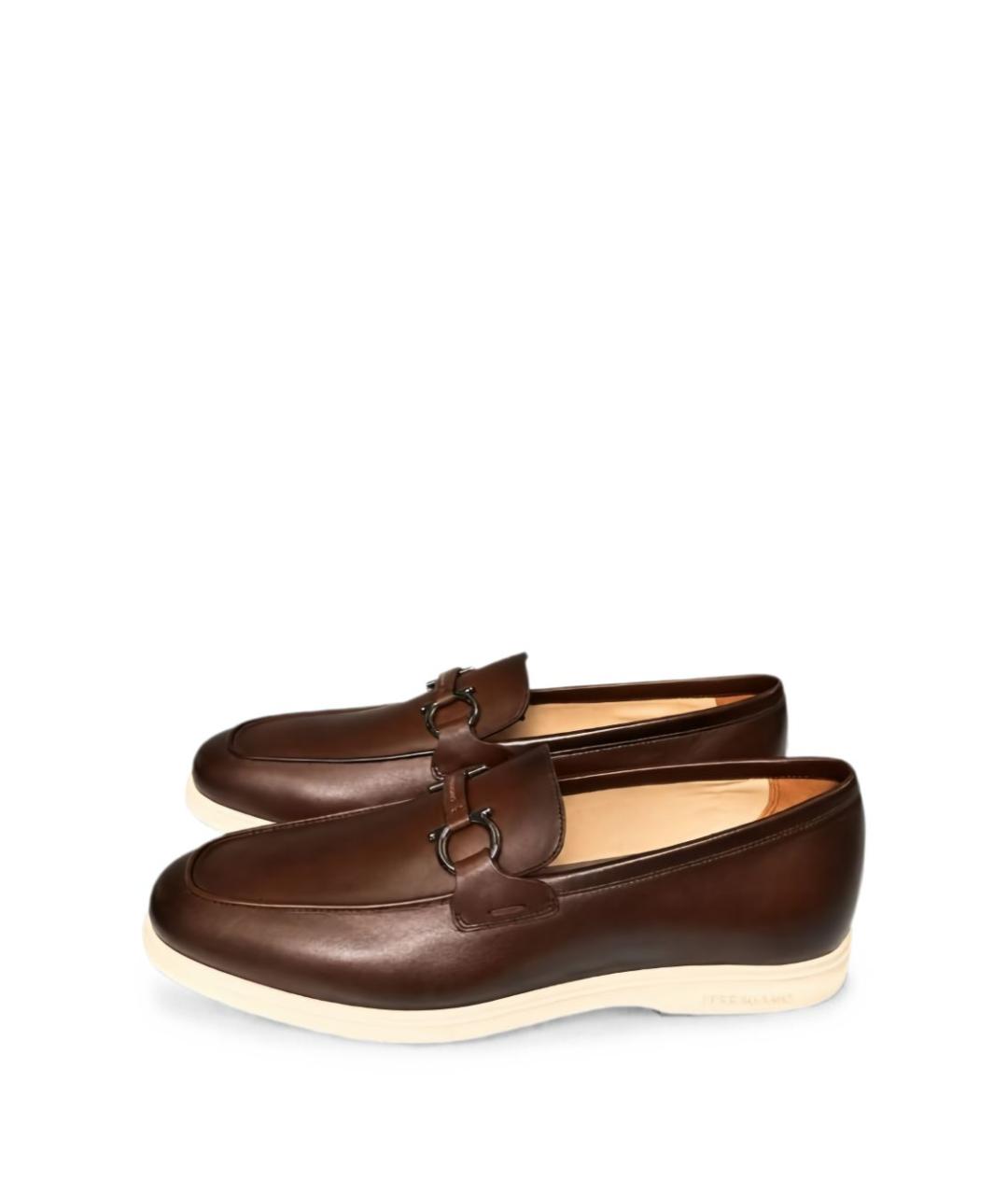FERRAGAMO Коричневые кожаные туфли, фото 3