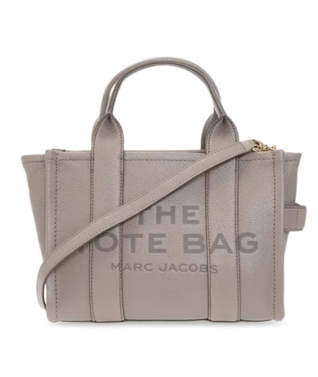MARC JACOBS Серая кожаная сумка тоут, фото 1