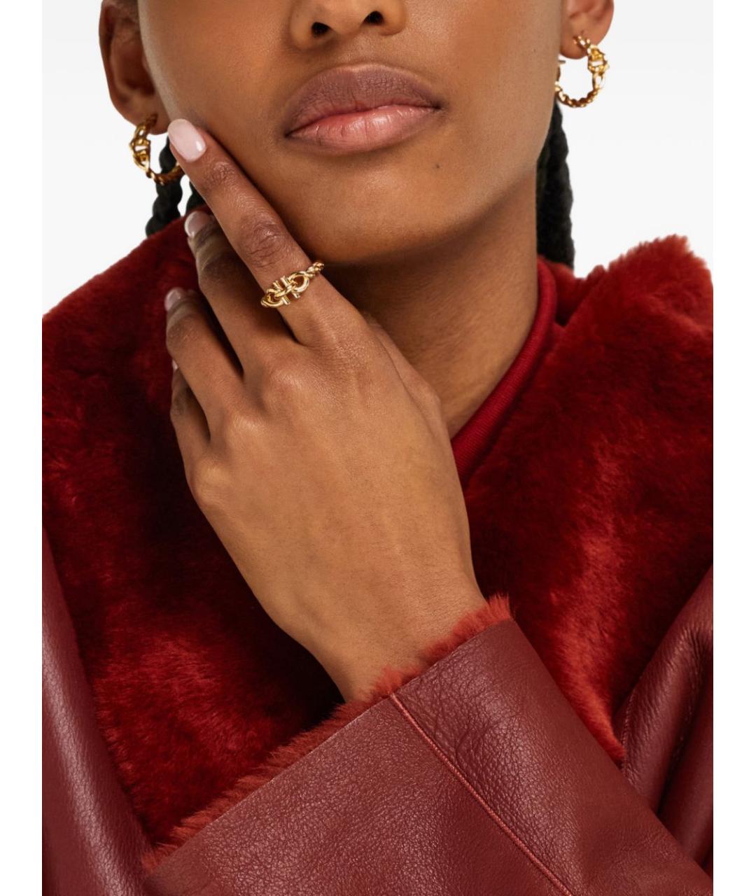 FERRAGAMO Золотое латунное кольцо, фото 2