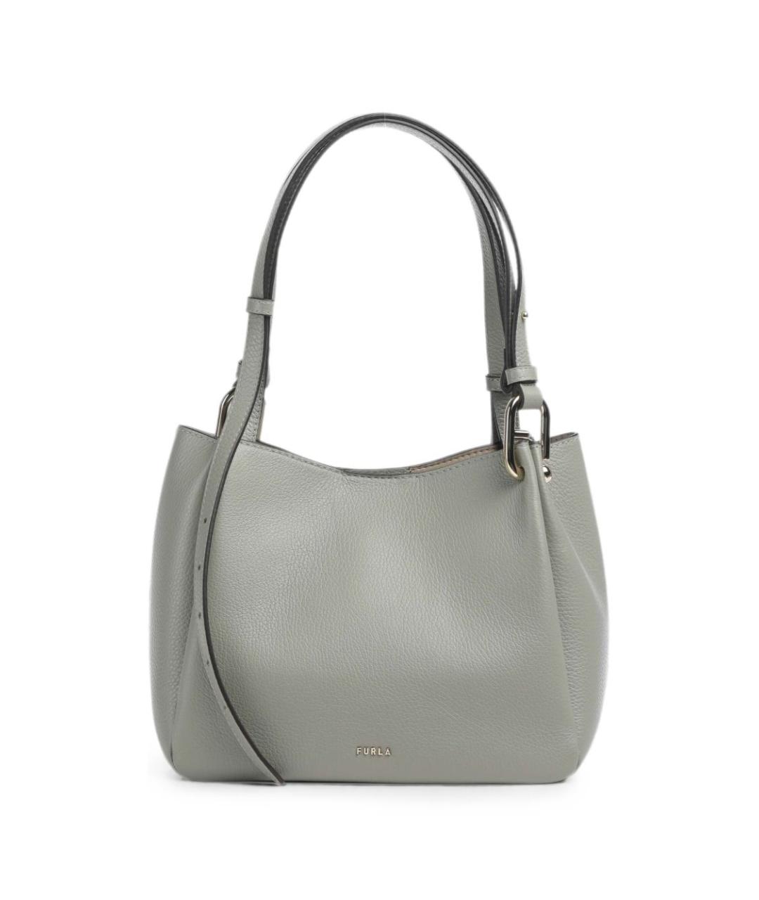 FURLA Зеленая кожаная сумка тоут, фото 1