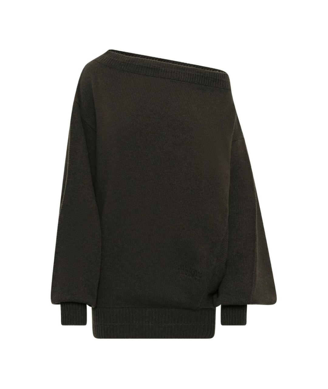MM6 MAISON MARGIELA Серое шерстяное повседневное платье, фото 1