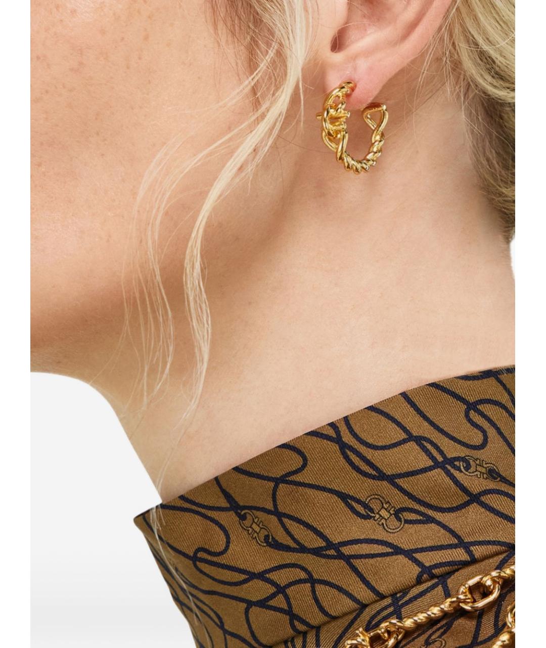 FERRAGAMO Золотые серьги, фото 3