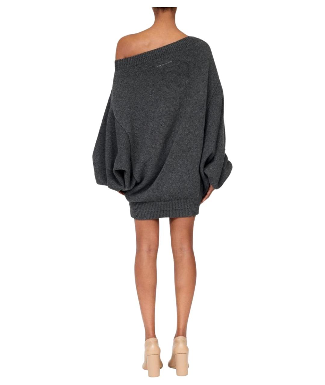 MM6 MAISON MARGIELA Серое платье, фото 3