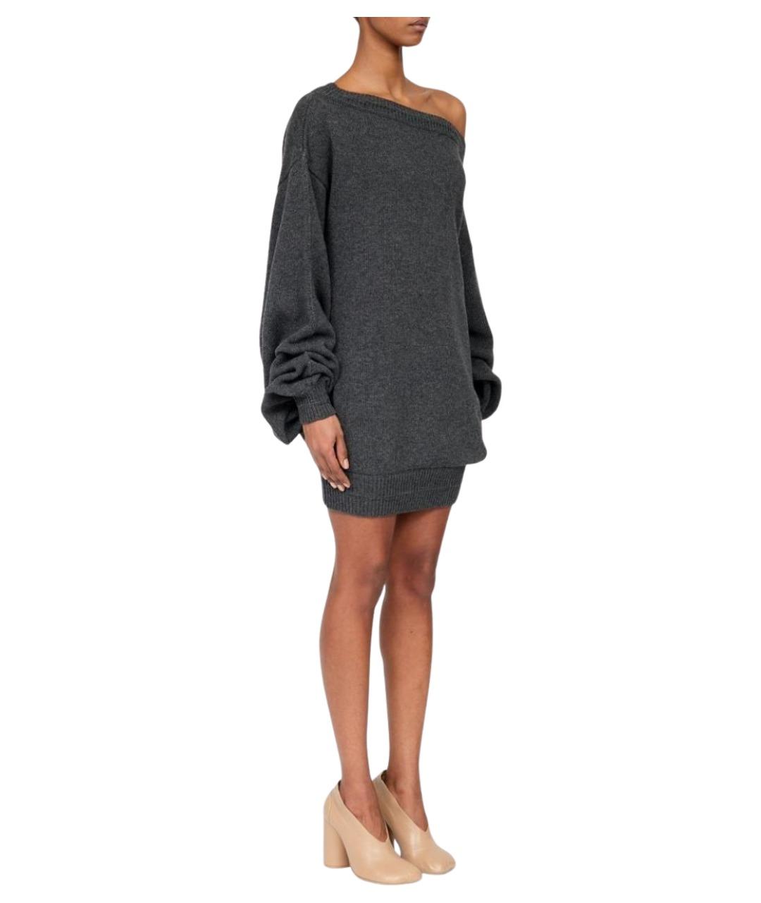 MM6 MAISON MARGIELA Серое платье, фото 2