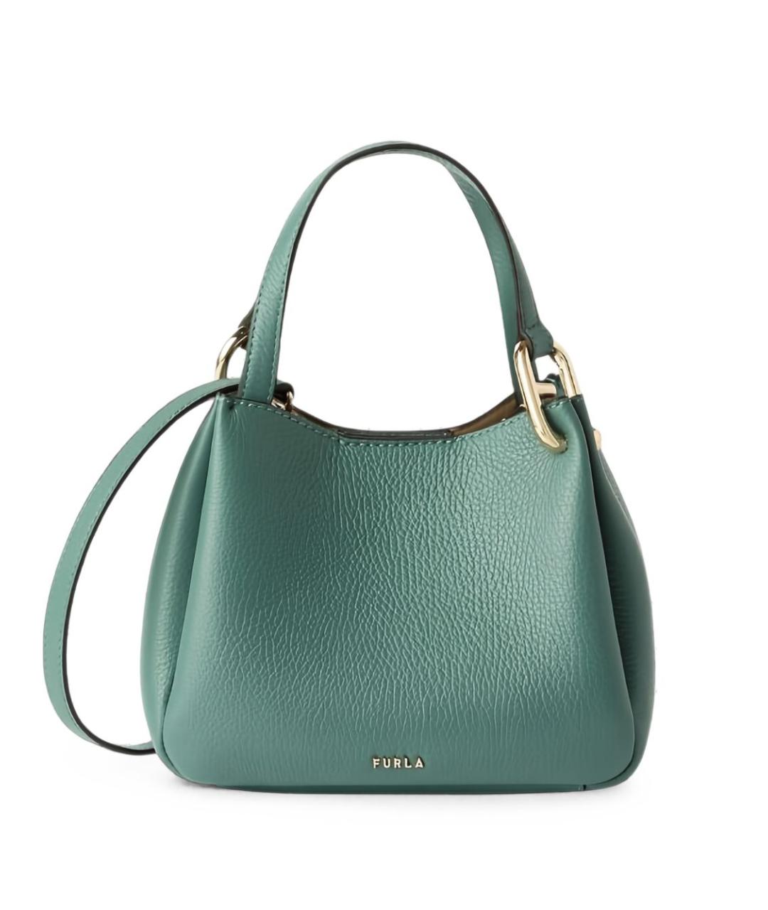 FURLA Зеленая кожаная сумка тоут, фото 4