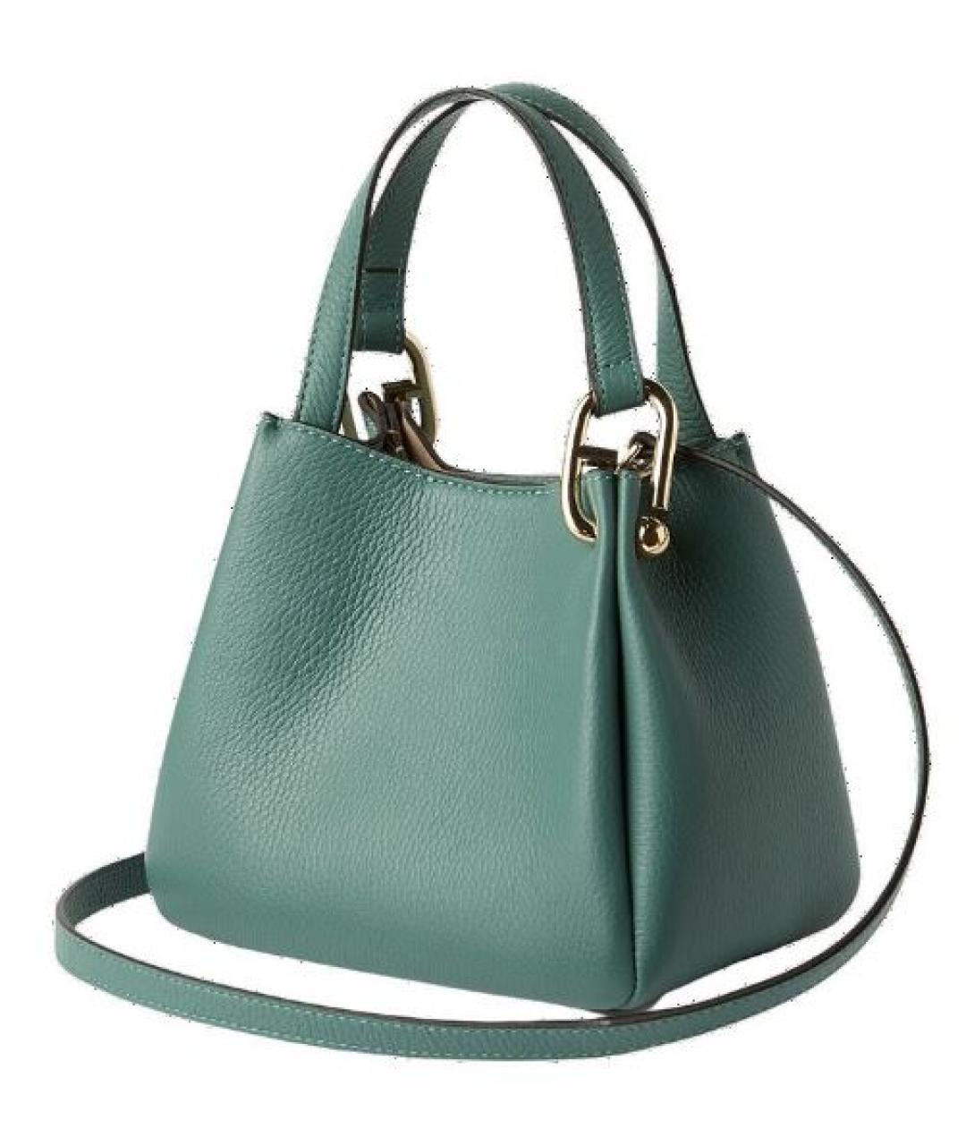 FURLA Зеленая кожаная сумка тоут, фото 2