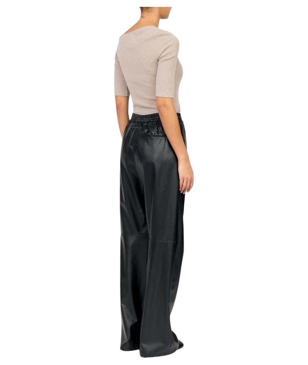 MM6 MAISON MARGIELA Черные прямые брюки, фото 3