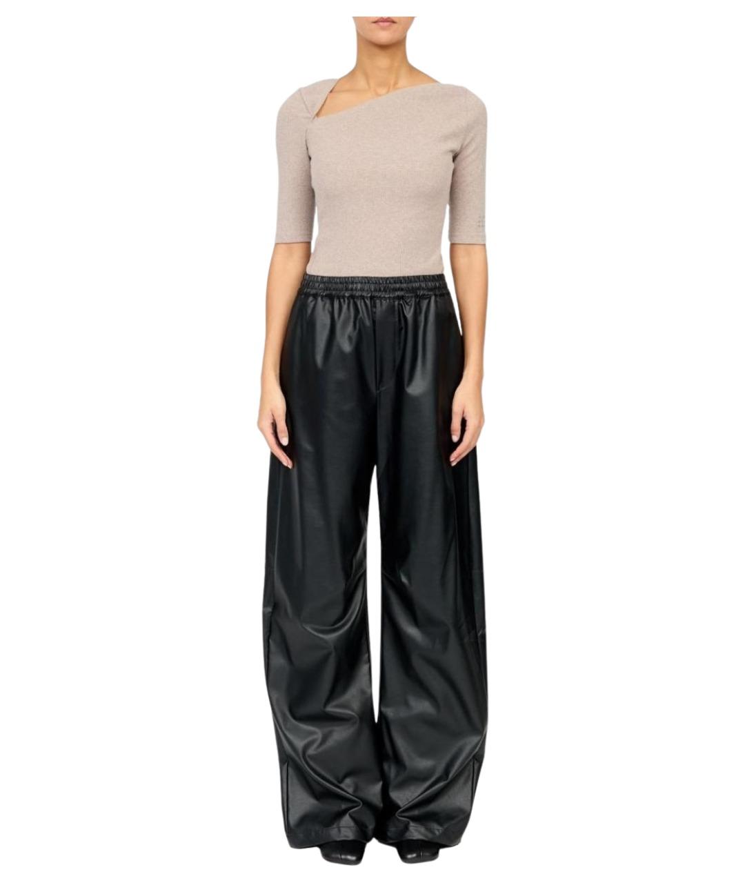 MM6 MAISON MARGIELA Черные прямые брюки, фото 2