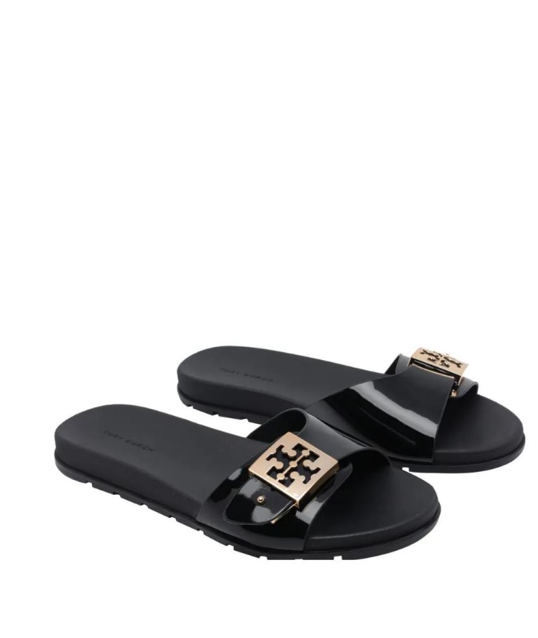 TORY BURCH Черные шлепанцы, фото 2