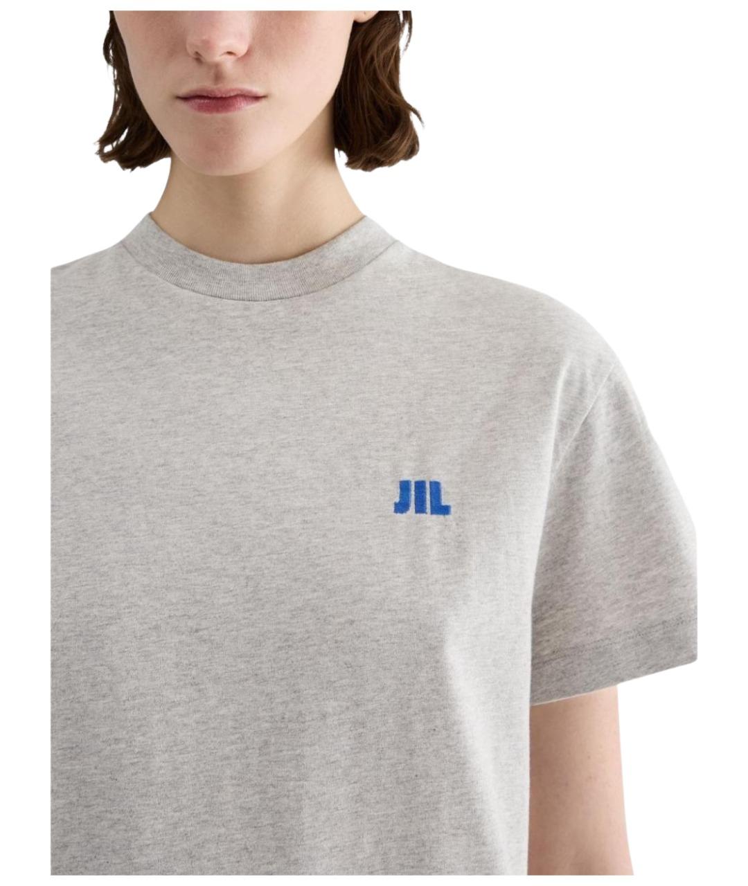 JIL SANDER Серая футболка, фото 3