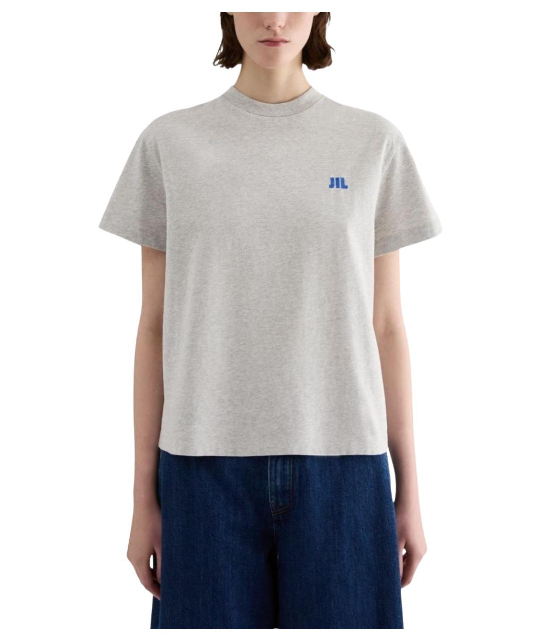 JIL SANDER Серая футболка, фото 2