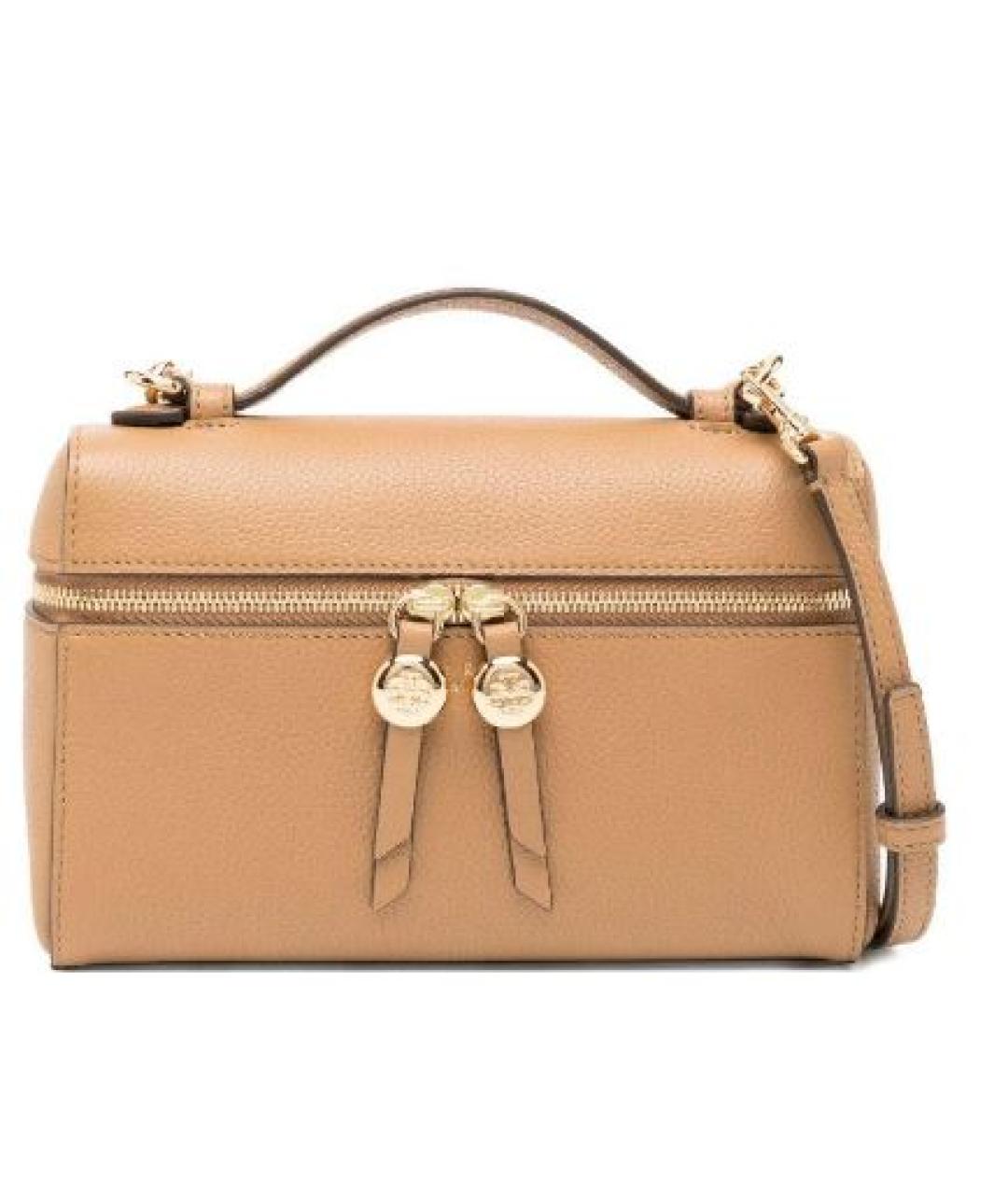 TORY BURCH Бежевая кожаная сумка через плечо, фото 3