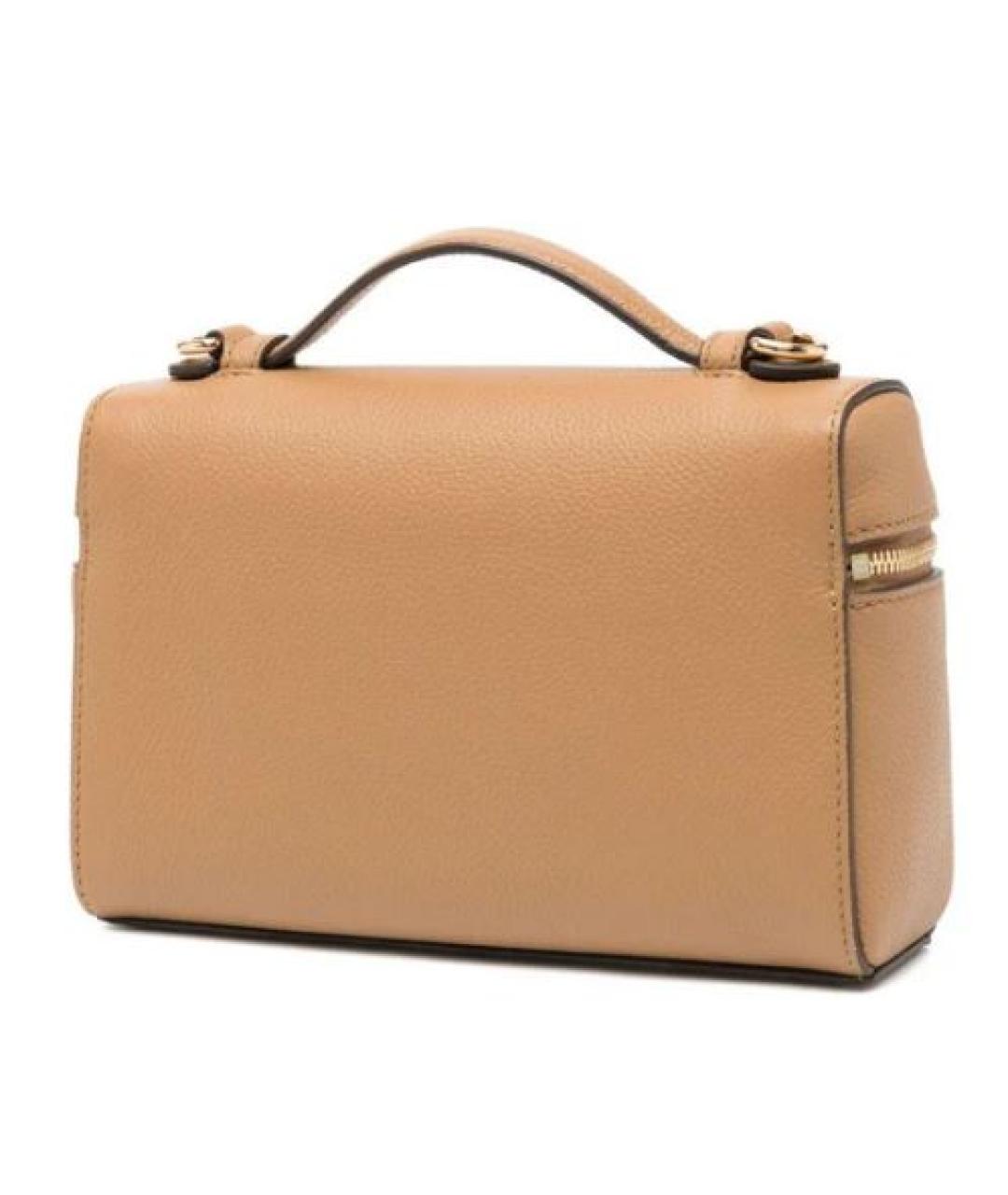 TORY BURCH Бежевая кожаная сумка через плечо, фото 2