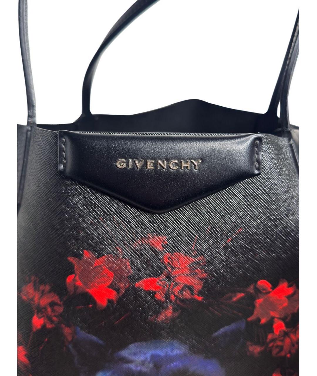 GIVENCHY Черная кожаная сумка тоут, фото 3