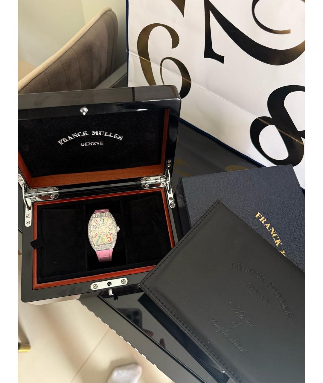 FRANCK MULLER Розовые часы из белого золота, фото 3